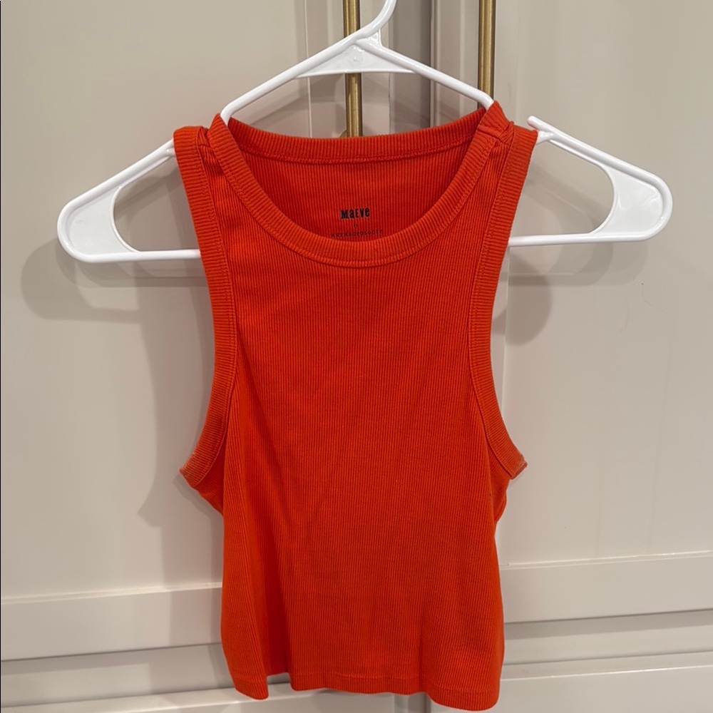 Anthropologie Orange Tank Top